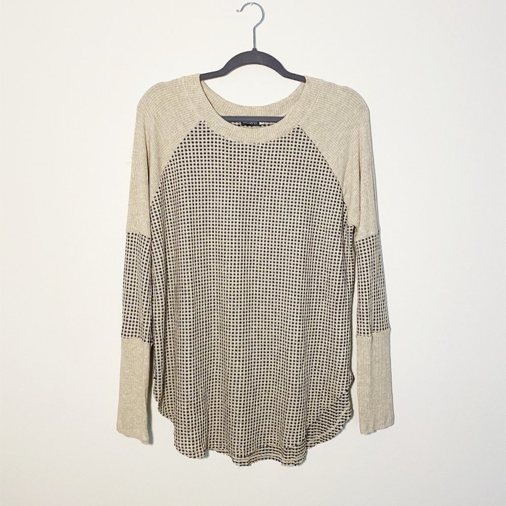 Earthbound Oatmeal/Cream and Black Long Sleeve Thermal